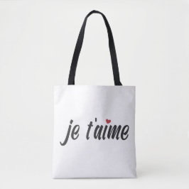 Einfach Je T'aime I Liebe Sie Valentine | Tragetas Tasche