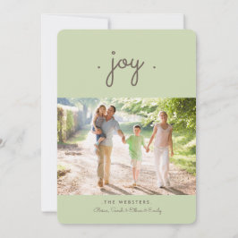 Einfach Joy Holiday Foto Card | Mint Feiertagskarte