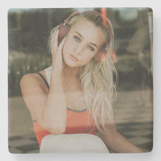 EINFACH! Kalkstein-Untersetzer - Personalisiert - Steinuntersetzer (Vorderseite)