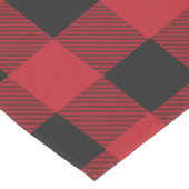 Einfach Kariert, rot und schwarz Großer Tischläufer (Ecke)