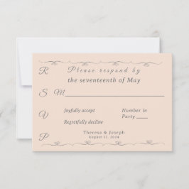 Einfach katholische Hochzeit RSVP Karte