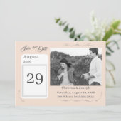 Einfach katholische Hochzeit Save The Date (Stehend Vorderseite)