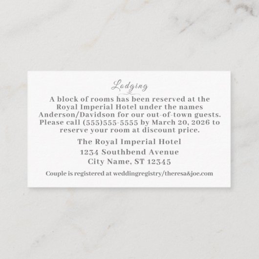 Einfach katholische Umschließungskarte Begleitkarte (Rückseite)