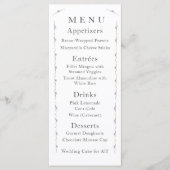 Einfach katholisches White Wedding Menü Menükarte (Vorderseite)