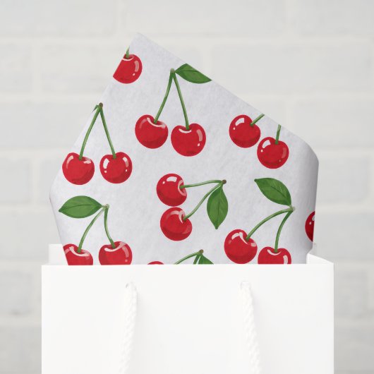 Einfach Kirschen Seidenpapier (Geschenktüte)