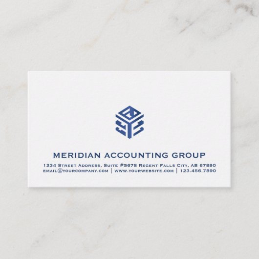 Einfach klassisch Beruflich Visitenkarte (Vorderseite)