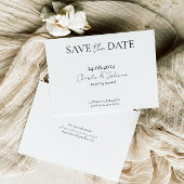 Einfach klassisch Schwarz und Weiß Save the Date