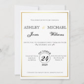 Einfach klassisch und elegant einladung (Vorderseite)