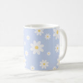 Einfach klassisch weiß Daisy Floral Kaffeetasse (VorderseiteRechts)
