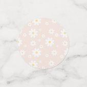 Einfach klassisch weiß Daisy Floral Konfetti (Klein Vorderseite)