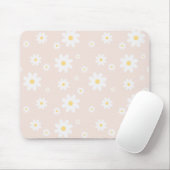Einfach klassisch weiß Daisy Floral Mousepad (Mit Mouse)