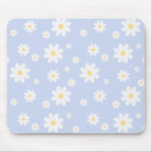 Einfach klassisch weiß Daisy Floral Mousepad (Vorne)