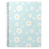 Einfach klassisch weiß Daisy Floral Notizblock (Vorderseite)