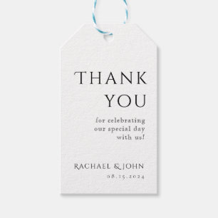 Einfach klassische Gastgeschenk Hochzeit-Tag Geschenkanhänger