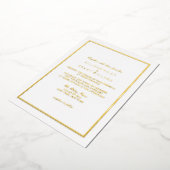 Einfach klassische Goldfoil-Einladung Folieneinladung (Gedreht)