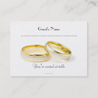 Einfach klassische Hochzeitsrings & Table Platzkar Platzkarte
