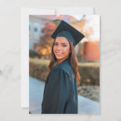 Einfach klassischer Abschluss mit Schwarz und Weiß Ankündigung (Rückseite)