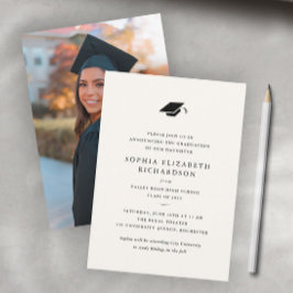 Einfach klassischer Abschluss mit Schwarz und Weiß Ankündigung