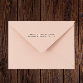 Einfach klassischer Individuelle Name und Rücksend Gummistempel