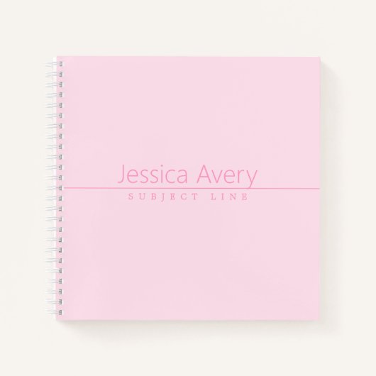 Einfach klassischer rosa Text Notizblock (Vorderseite)