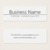 Einfach klassischer schwarzer Text auf Weiß (Vorne & Hinten)