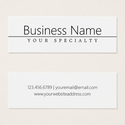 Einfach klassischer schwarzer Text auf Weiß (Vorne & Hinten)