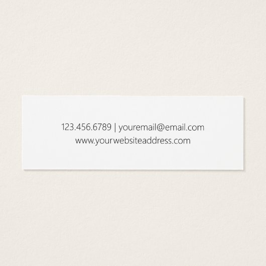 Einfach klassischer schwarzer Text auf Weiß (Rückseite)