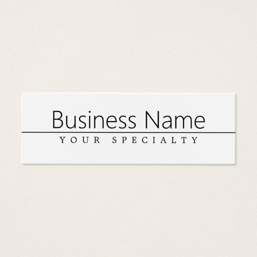 Einfach klassischer schwarzer Text auf Weiß (Vorderseite)