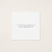 Einfach klassischer schwarzer Text auf Weiß (Rückseite)