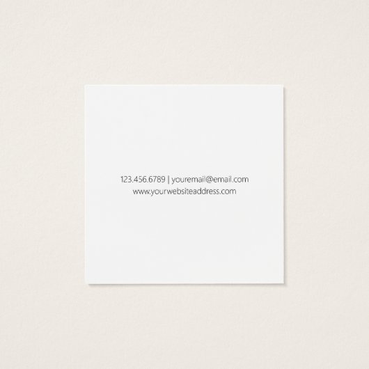 Einfach klassischer schwarzer Text auf Weiß (Rückseite)