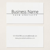 Einfach klassischer schwarzer Text auf Weiß (Vorne & Hinten)