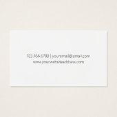 Einfach klassischer schwarzer Text auf Weiß (Rückseite)