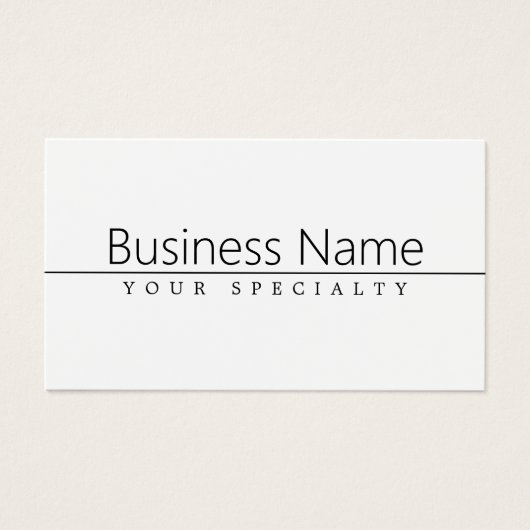 Einfach klassischer schwarzer Text auf Weiß (Vorderseite)