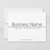 Einfach klassischer schwarzer Text auf Weiß (Vorderseite)