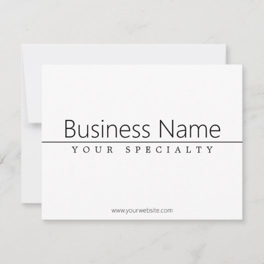 Einfach klassischer schwarzer Text auf Weiß (Vorderseite)