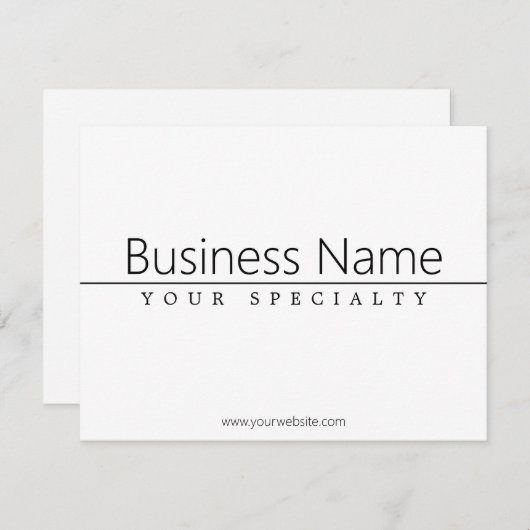 Einfach klassischer schwarzer Text auf Weiß (Vorne/Hinten)