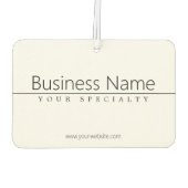 Einfach klassischer schwarzer Text auf Weiß Autolufterfrischer (Rückseite)