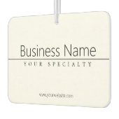 Einfach klassischer schwarzer Text auf Weiß Autolufterfrischer (Links)