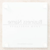 Einfach klassischer schwarzer Text auf Weiß Glasuntersetzer (Rückseite)