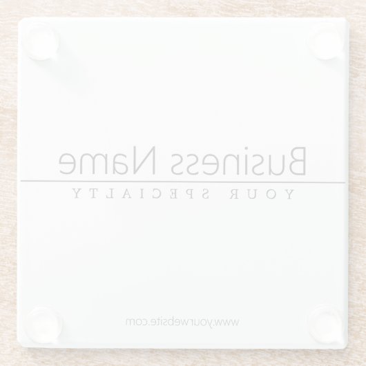 Einfach klassischer schwarzer Text auf Weiß Glasuntersetzer (Rückseite)