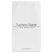 Einfach klassischer schwarzer Text auf Weiß Kleine Geschenktüte (Rückseite)