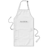 Einfach klassischer schwarzer Text auf Weiß Lange Schürze (Vorne)