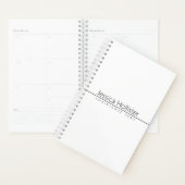 Einfach klassischer schwarzer Text auf Weiß Planer (Anzeige)