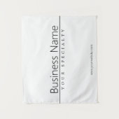 Einfach klassischer schwarzer Text auf Weiß Wandteppich (Vorderseite)