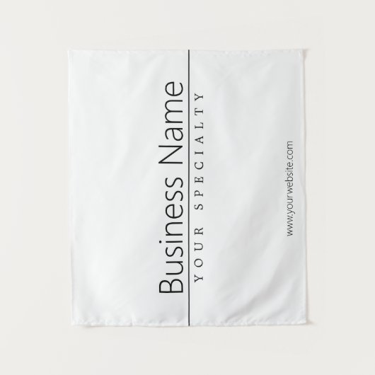 Einfach klassischer schwarzer Text auf Weiß Wandteppich (Vorderseite)