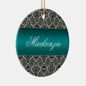 Einfach klassischer Urlaub Damask Rund Ornament (Rechts)