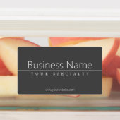 Einfach klassischer weißer Text auf grau wasserdic Etiketten (Befestigt)