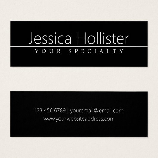 Einfach klassischer weißer Text auf schwarz (Vorne & Hinten)