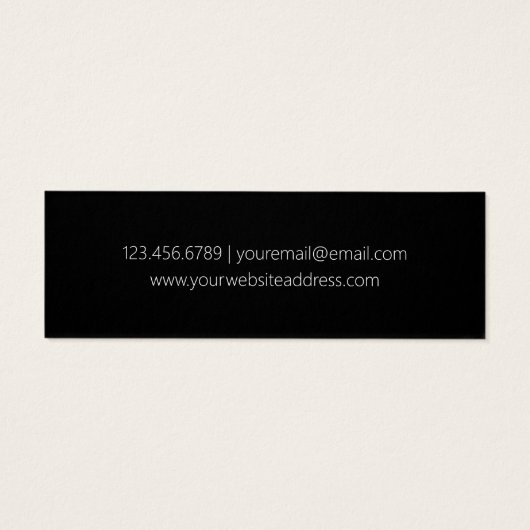 Einfach klassischer weißer Text auf schwarz (Rückseite)