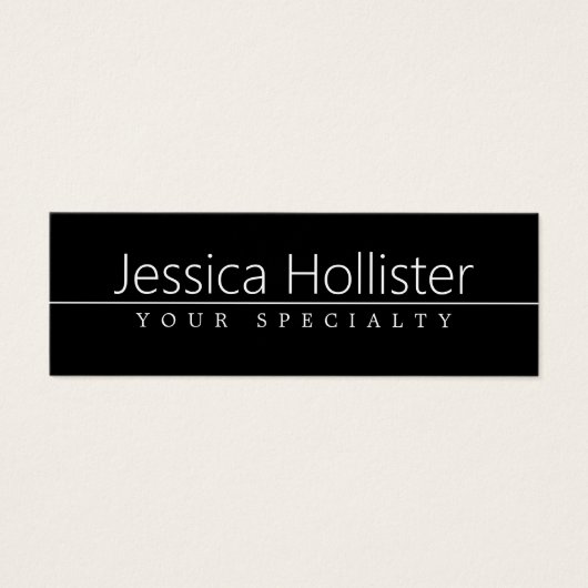 Einfach klassischer weißer Text auf schwarz (Vorderseite)